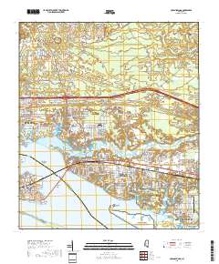 Ocean Springs 2018 topographic map thumbnail