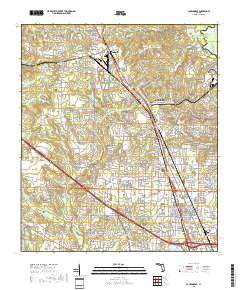 Cantonment 2018 topographic map thumbnail