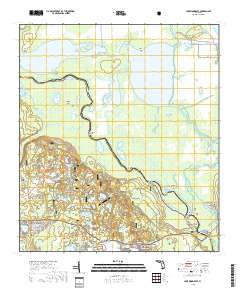 Lake Woodruff 2018 topographic map thumbnail