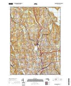Worcester North 2018 topographic map thumbnail