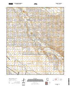 Tucson East 2018 topographic map thumbnail
