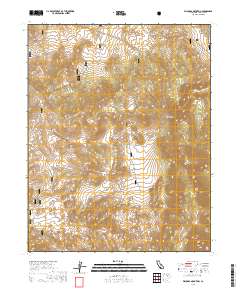 Waucoba Mountain 2018 topographic map thumbnail