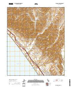 Las Pulgas Canyon 2018 topographic map thumbnail
