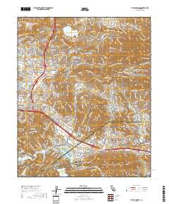 Thousand Oaks 2018 topographic map thumbnail