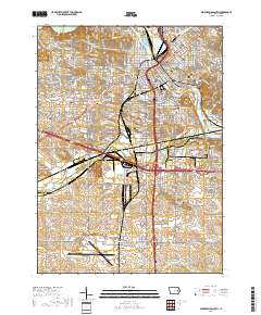 Cedar Rapids South 2018 topographic map thumbnail