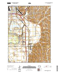 Council Bluffs South 2018 topographic map thumbnail