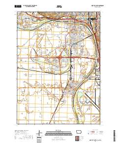 Sioux City South 2018 topographic map thumbnail