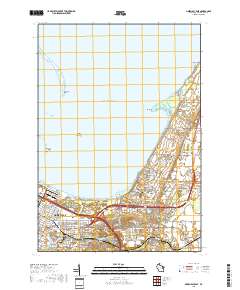 Green Bay East 2018 topographic map thumbnail