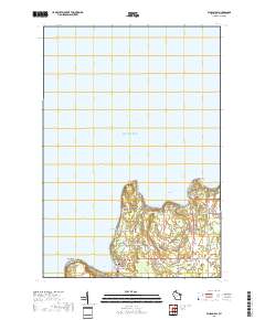 Ellison Bay 2018 topographic map thumbnail