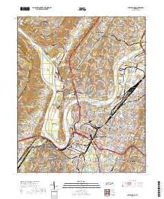 Chattanooga 2019 topographic map thumbnail