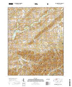 Davy Crockett Lake 2019 topographic map thumbnail