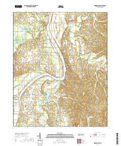 Hookers Bend 2019 topographic map thumbnail