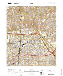 Northeast Memphis 2019 topographic map thumbnail