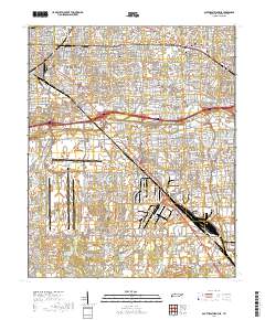 Southeast Memphis 2019 topographic map thumbnail