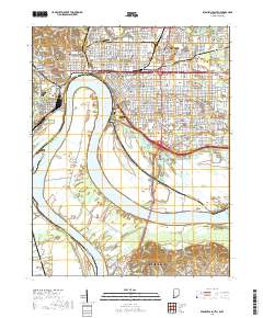 Evansville South 2019 topographic map thumbnail