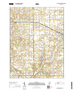 Hartford City West 2019 topographic map thumbnail