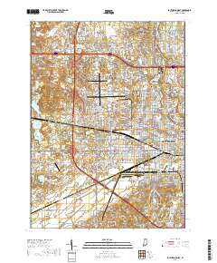 South Bend West 2019 topographic map thumbnail