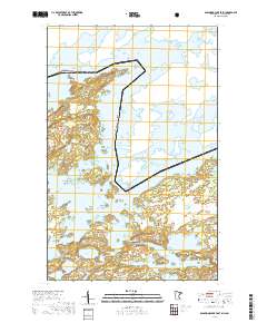 Basswood Lake East 2019 topographic map thumbnail