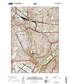 Saint Paul West 2019 topographic map thumbnail