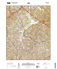 Cary 2019 topographic map thumbnail