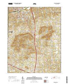 Elkin South 2019 topographic map thumbnail