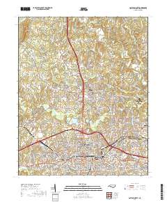 Gastonia North 2019 topographic map thumbnail