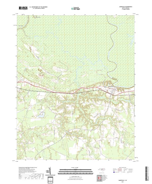 Jamesville 2021 topographic map thumbnail