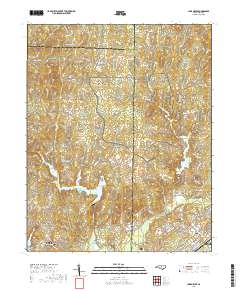 Lake Michie 2019 topographic map thumbnail