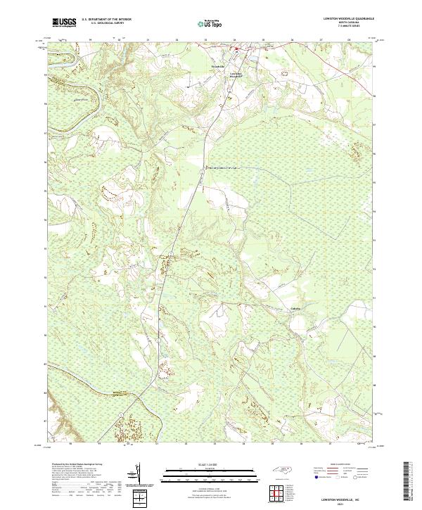 Lewiston Woodville 2021 topographic map thumbnail