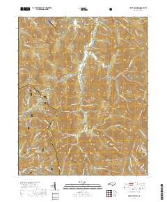 Mount Mitchell 2019 topographic map thumbnail