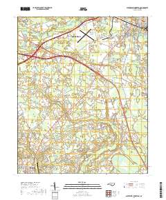 Southwest Lumberton 2019 topographic map thumbnail