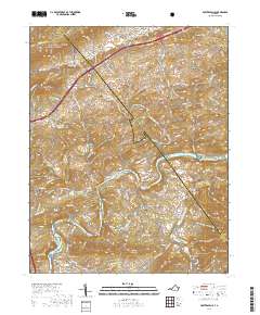 Fosters Falls 2019 topographic map thumbnail