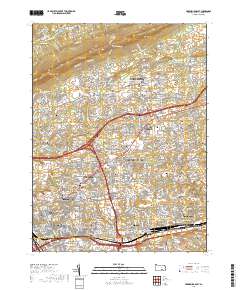Harrisburg East 2019 topographic map thumbnail