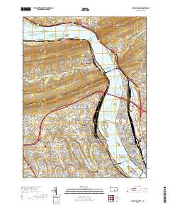 Harrisburg West 2019 topographic map thumbnail