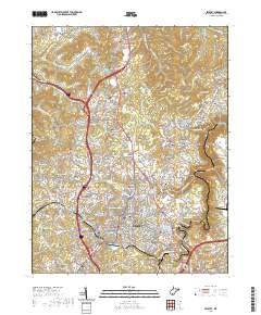 Beckley 2019 topographic map thumbnail
