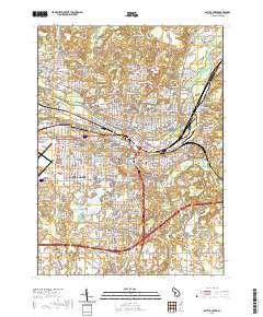 Battle Creek 2019 topographic map thumbnail