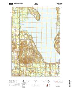 Burt Lake 2019 topographic map thumbnail