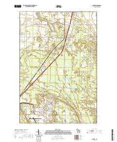 Dafter 2019 topographic map thumbnail