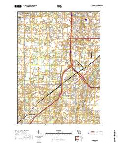 Dimondale 2019 topographic map thumbnail