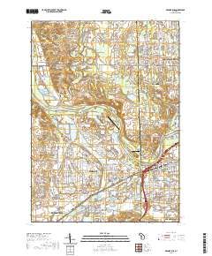 Grandville 2019 topographic map thumbnail