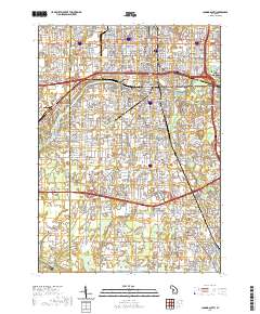Lansing South 2019 topographic map thumbnail