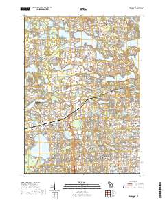 Walled Lake 2019 topographic map thumbnail