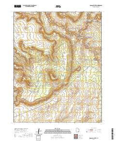 Moss Back Butte 2020 topographic map thumbnail