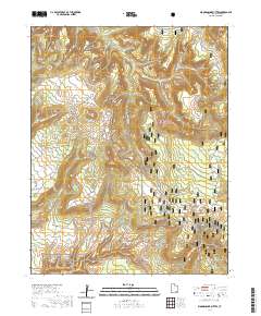 Woodenshoe Buttes 2020 topographic map thumbnail