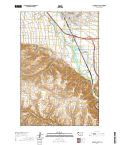 Ellensburg South 2020 topographic map thumbnail