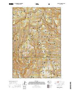 Manastash Lake 2020 topographic map thumbnail