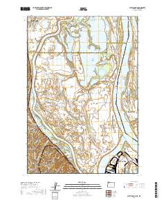 Sauvie Island 2020 topographic map thumbnail