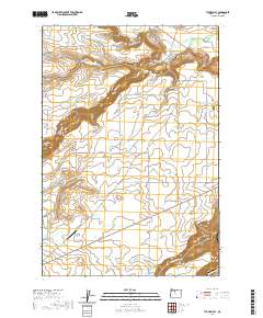 Tygh Valley 2020 topographic map thumbnail