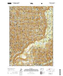 Westfir East 2020 topographic map thumbnail