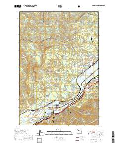 Bonneville Dam 2020 topographic map thumbnail